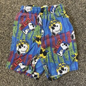 Vtg Joe Cool Snoopy and Friends Swimwear Swim Trunk Geometric Kid Toddler 5